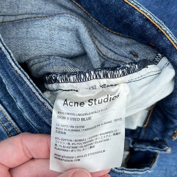 ACNE STUDIOS Skin 5 Used Blue size 26 - Picture 4 of 7